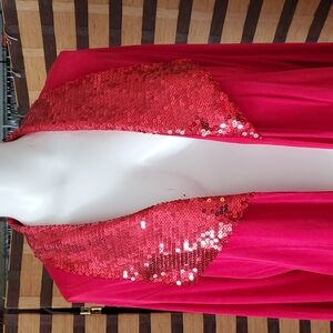 Slinky Brand sequin wrinkle resistant jacket